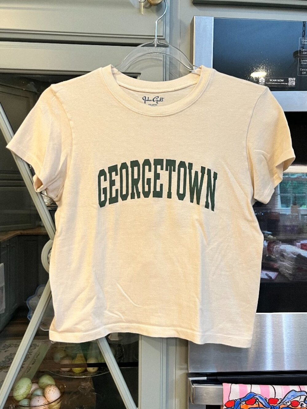Brandy Melville Cotton Tee "Georgetown" John Galt Feminine Cropped